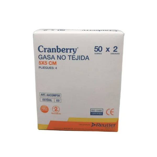 Gasa No Tejida Estéril Caja x 50 Unidades Cranberry