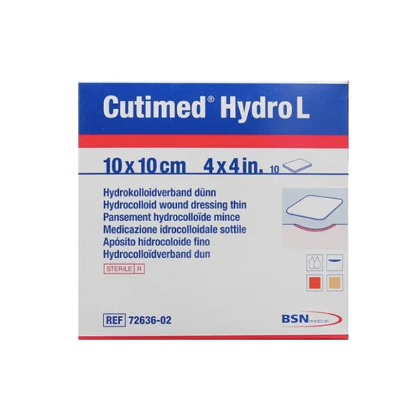 Apósito Hidrocoloide-Cutimed Hydro L 10x10 Caja X 10 Unds