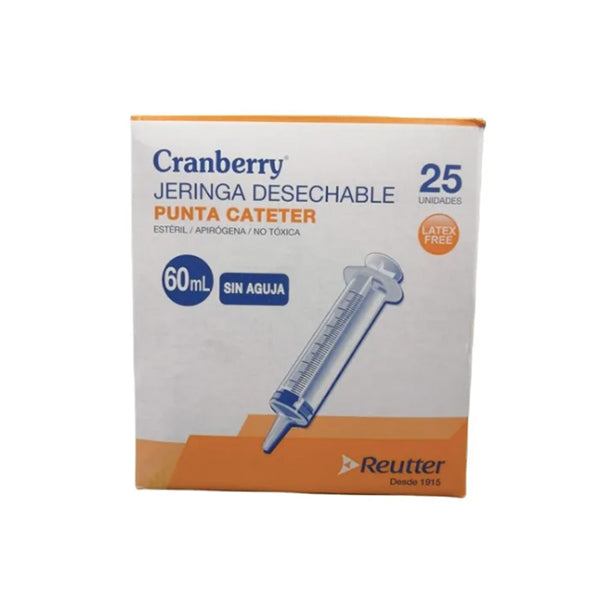 Jeringa 60cc Con Punta Cateter X 25 Unid