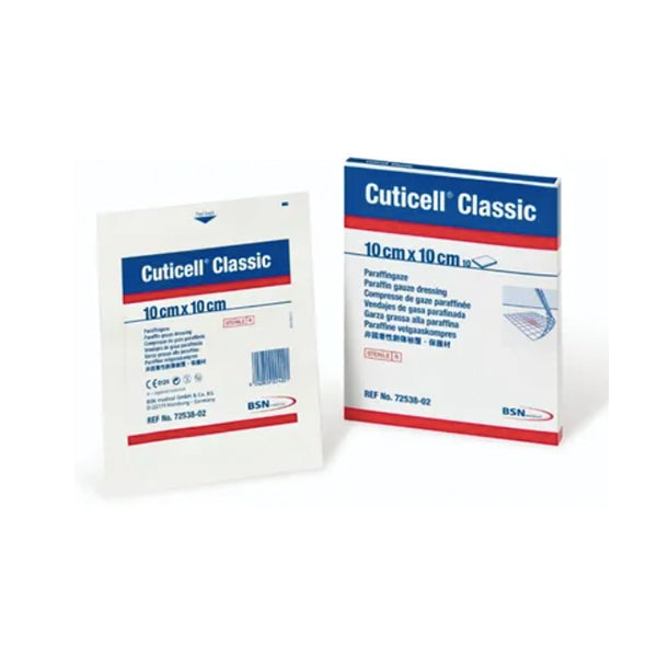 Gasa Parafinada Cuticell Classic 10 X 10cm Pack X 10 Unds