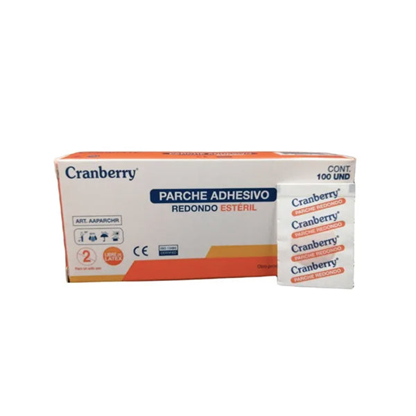 Parche Adhesivo Redondo Estéril Cramberry X 100 Unidades