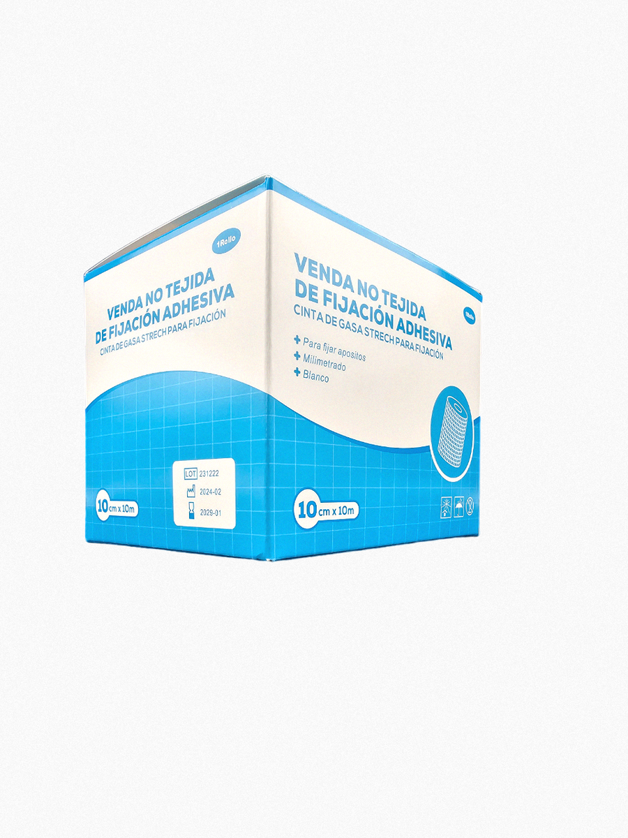 Venda de gasa stretch para fijación adhesiva 10cm X 10mt