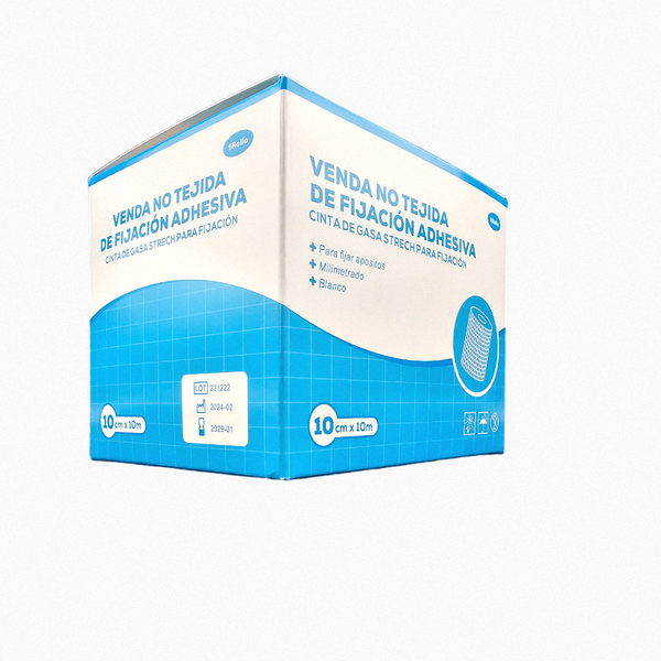 Venda de gasa stretch para fijación adhesiva 10cm X 10mt