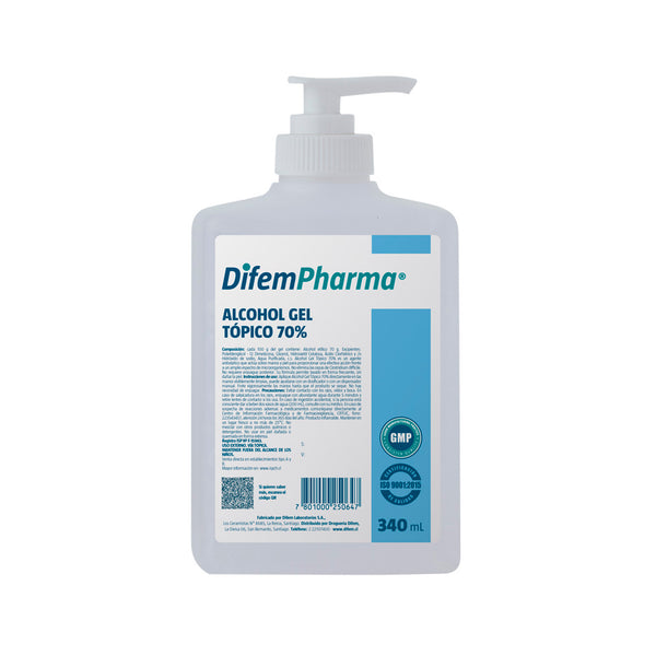 Alcohol Gel Tópico 70% 340 ml Difem