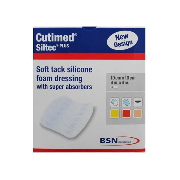 Apósito Espuma De Silicona-cutimed Siltec Plus 10x10 Caja X 10 Un