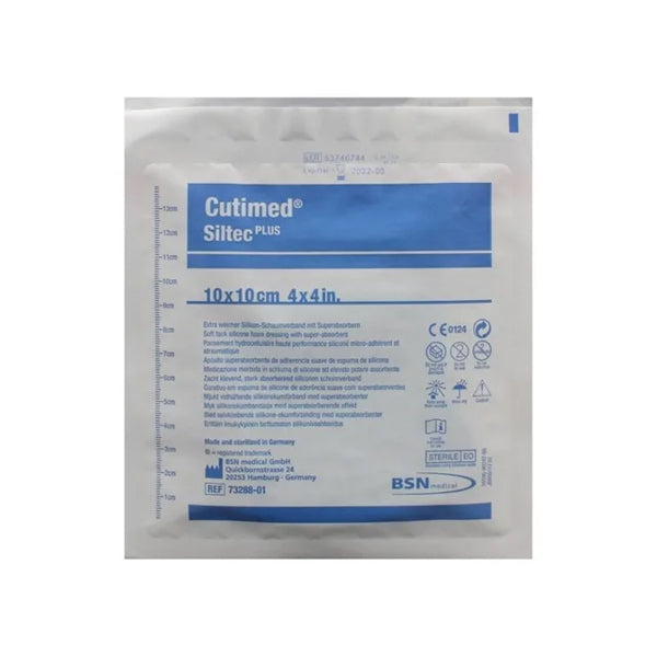 Apósito Espuma De Silicona-cutimed Siltec Plus 10x10 Caja X 10 Un