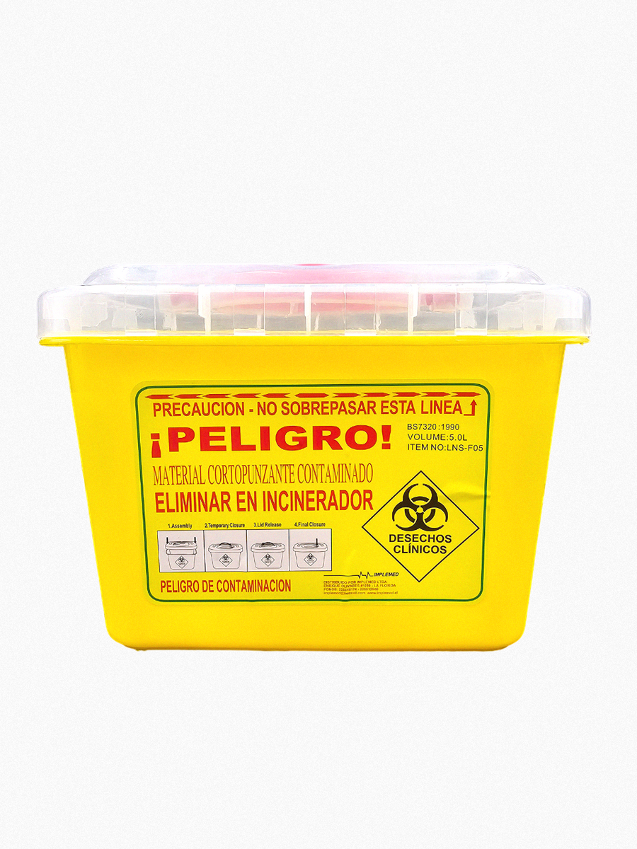 Cajas Plástica Para Desechos Cortopunzante