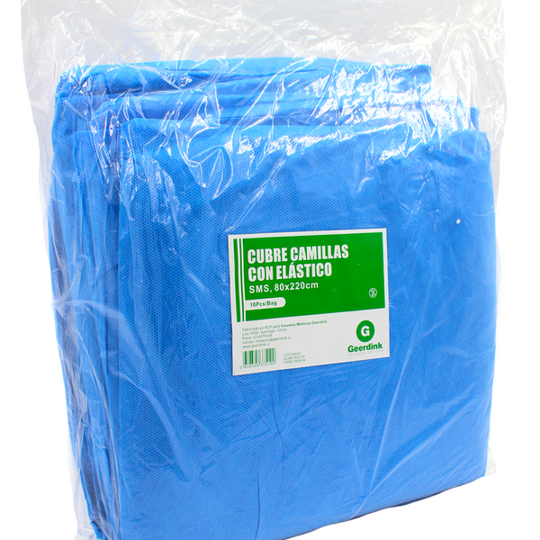 Cubre Camilla con Elástico 80cm X 220cm Pack X 10 Unidades Geerdink