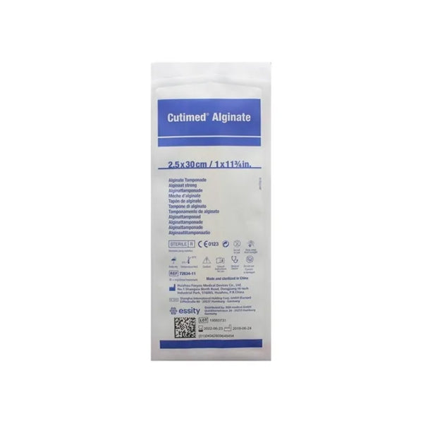 Cutimed Alginate Mecha 2.5cm X 30cm Caja X 5 Unidades.