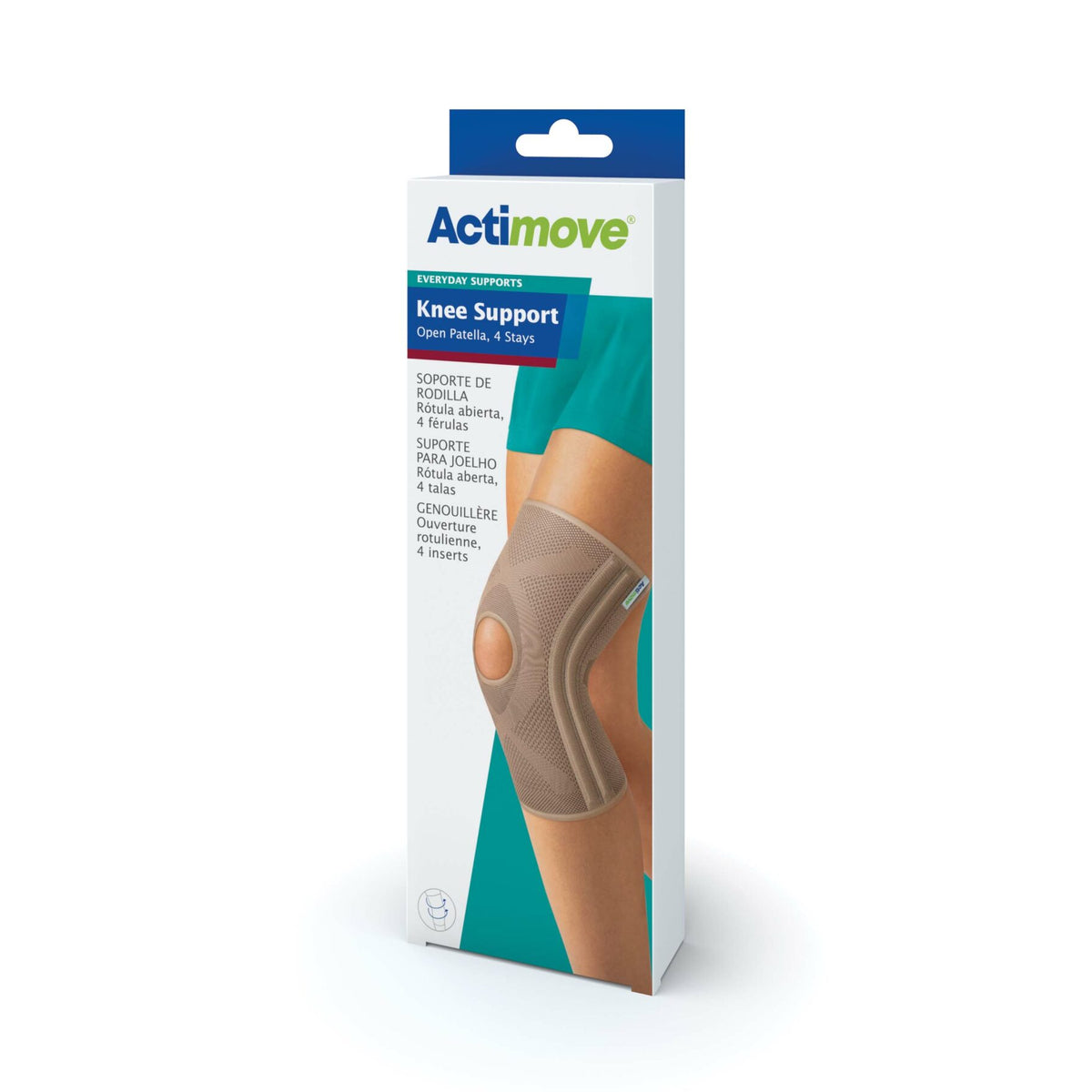 Rodillera Actimove /soporte De Rodilla Rotula Abierta color Beige