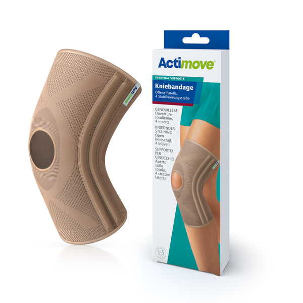 Rodillera Actimove /soporte De Rodilla Rotula Abierta color Beige