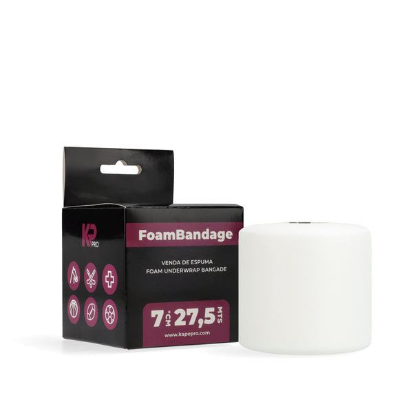 Pretape / Prevendaje Deportivo KP Pro – Espuma de Poliuretano 7 cm. x 27,5 mts.