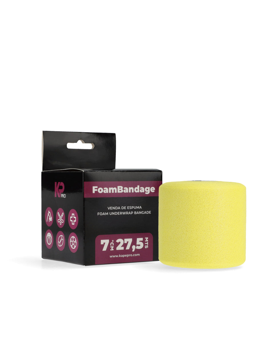 Pretape / Prevendaje Deportivo KP Pro – Espuma de Poliuretano 7 cm. x 27,5 mts.