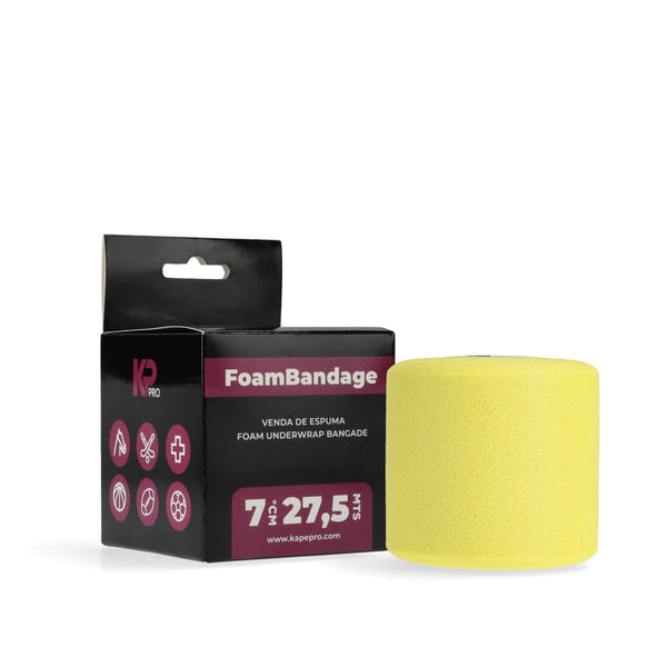 Pretape / Prevendaje Deportivo KP Pro – Espuma de Poliuretano 7 cm. x 27,5 mts.