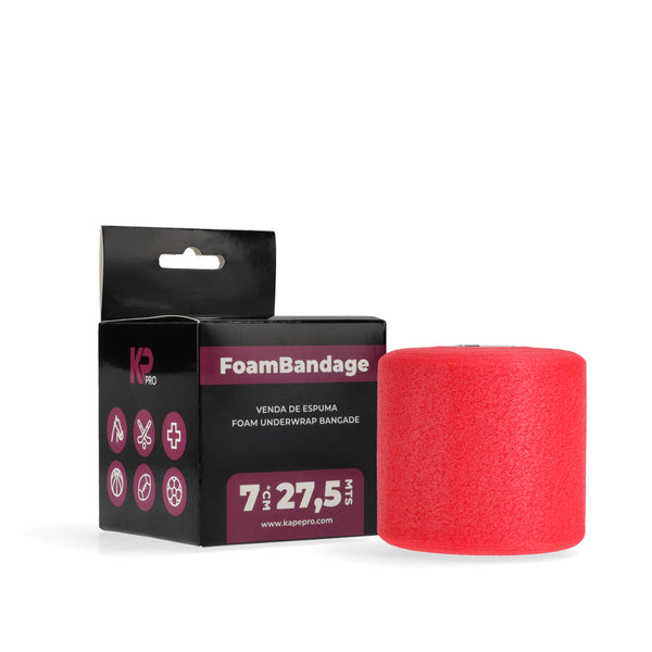Pretape / Prevendaje Deportivo KP Pro – Espuma de Poliuretano 7 cm. x 27,5 mts.