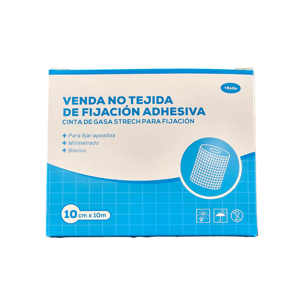Venda de gasa stretch para fijación adhesiva 10cm X 10mt