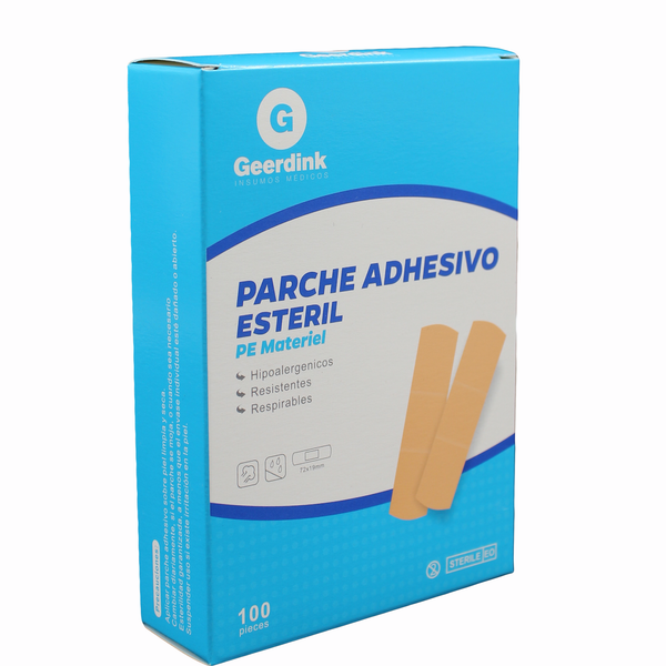 Parche Curita Recto Estéril Geerdink - 100 Unidades