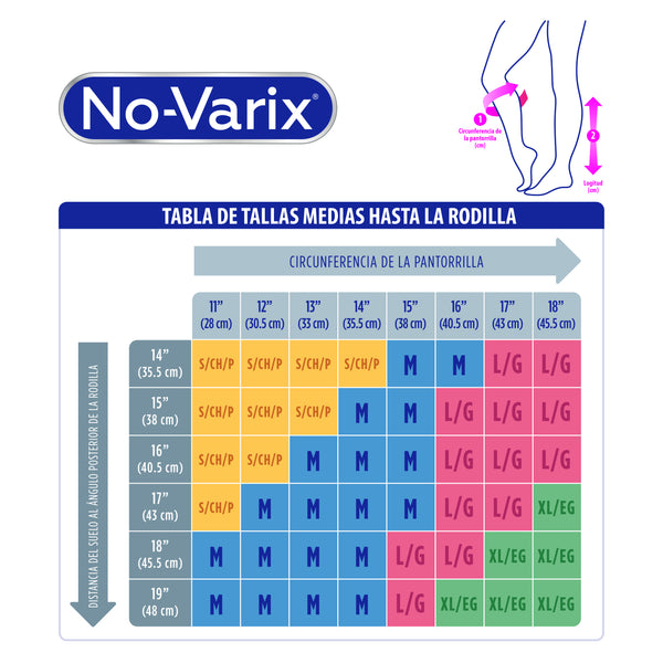 Panty Media Compresiva No-varix 8/15 Tallas S-m-l