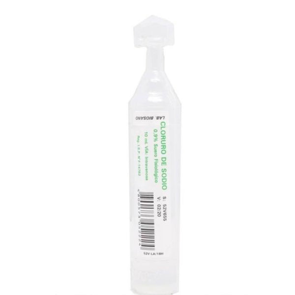 SUERO FISIOLOGICO - CLORURO DE SODIO 0,9% 10 ML X UNIDAD.