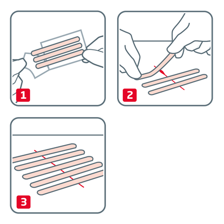 Leukoplast Leukosan Strip - 9 Tiras De Sutura Para Cortes 6 Tiras de 6x38 MM. + 3 Tiras 6x75 MM.