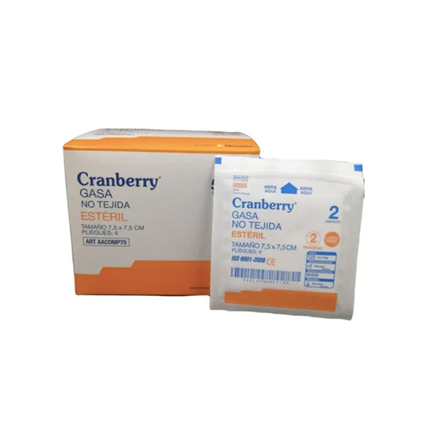 Gasa Estéril 7,5 X 7,5- Caja De 50 Unidades Cranberry