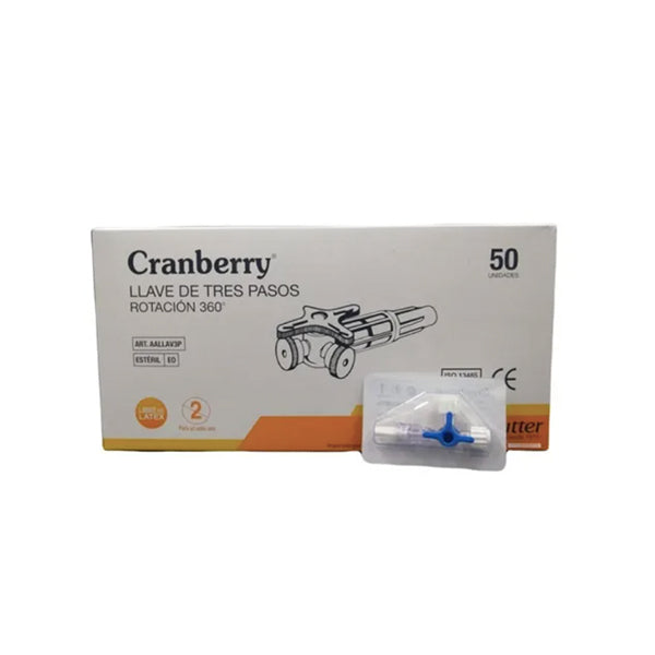 Llave De Tres Pasos Rotación 360 Cranberry Pack X 10 Unidades