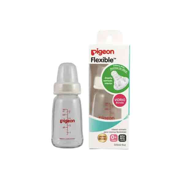 Mamadera Vidrio Pigeon 120 Ml, Reduce Los Cólicos