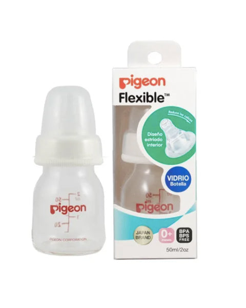 Mamadera Vidrio Pigeon 50 Ml, Reduce Los Cólicos