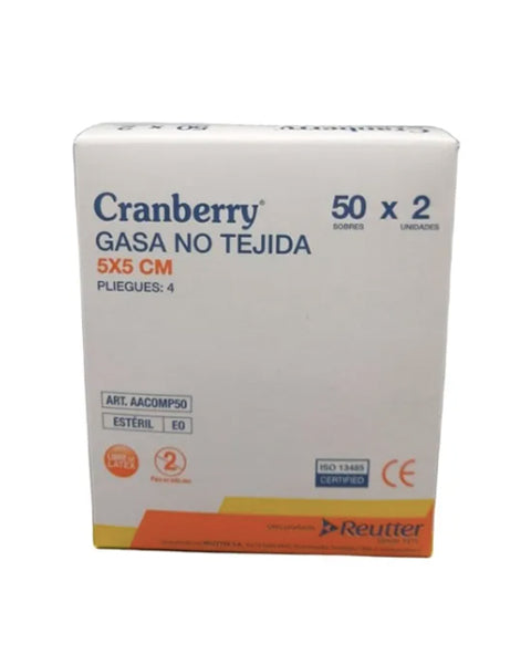 Gasa No Tejida Estéril Caja x 50 Unidades Cranberry