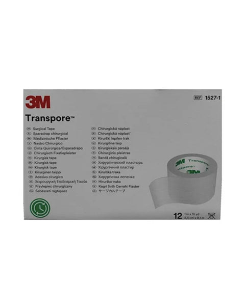 Cinta Adhesiva Transpore 3m 2.5 CM.X 9,1 Mts. Caja X 12