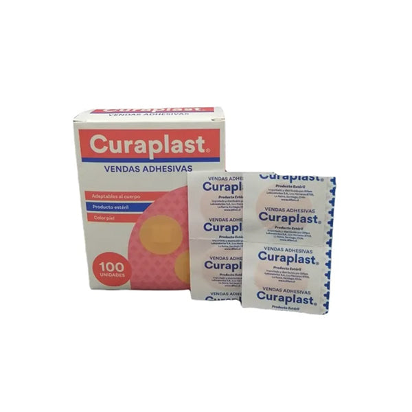 Parche Curita Redondo Curaplast Spot 100 Vendas Adhesivas