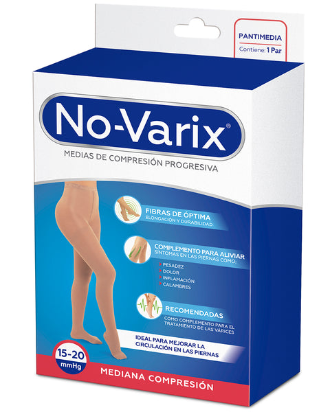 Panty Media Compresiva No-varix 15/20 Tallas S-m-l