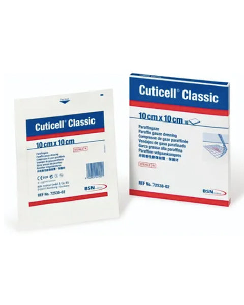 Gasa Parafinada Cuticell Classic 10 X 10cm Pack X 5 Unds