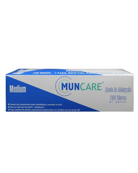 Guante Latex Muncare Caja X 100 Unidades.