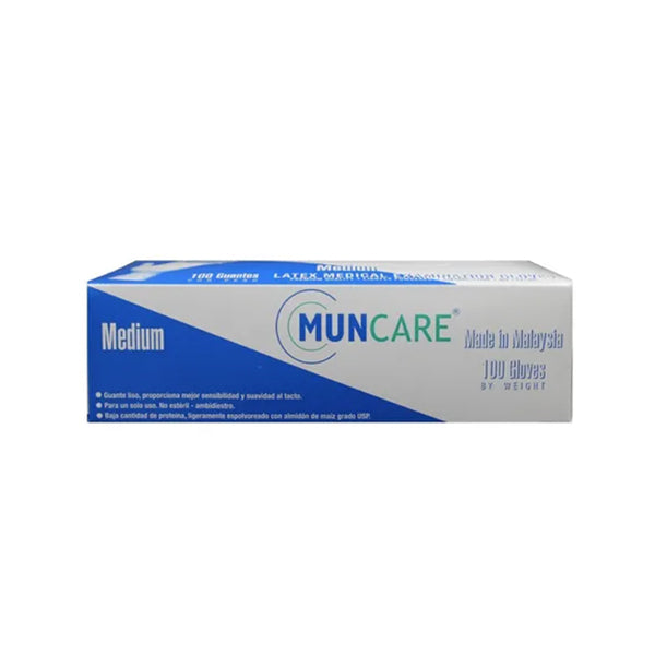 Guante Latex Muncare Caja X 100 Unidades.