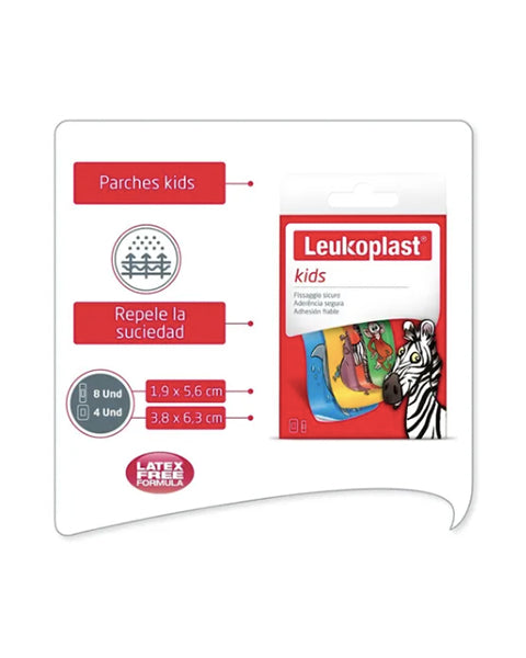 Leukoplast Parche Curita Infantil Resistente Al Agua X 12 Un