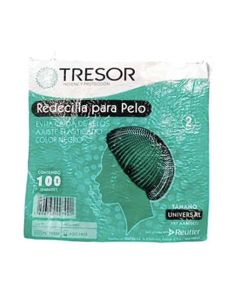 Gorro Redecilla De Pelo Negra Tresor X100 (malla)