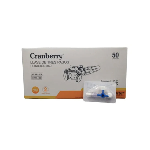 Llave De Tres Pasos Rotación 360 Cranberry Caja X 50 Unidades