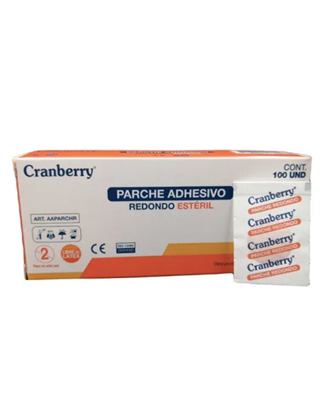 Parche Adhesivo Redondo Estéril Cramberry X 100 Unidades