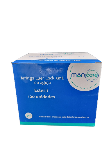 Jeringa Desechable Muncare Luer Lock 5cc 21gx1/2 Caja X100