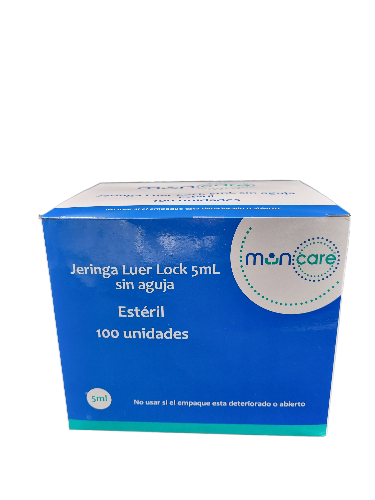 Jeringa Desechable  Luer Lock 5cc 21gx1/2 Caja X 100 Unds. Muncare