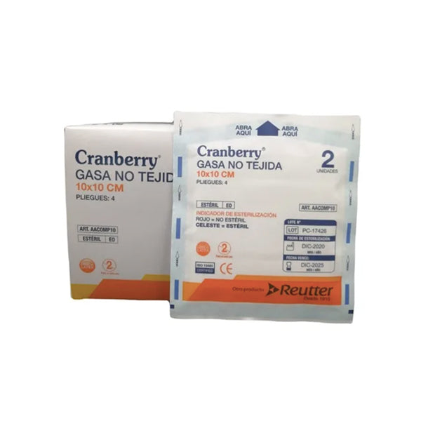 Gasa No Tejida Estéril Caja x 50 Unidades Cranberry