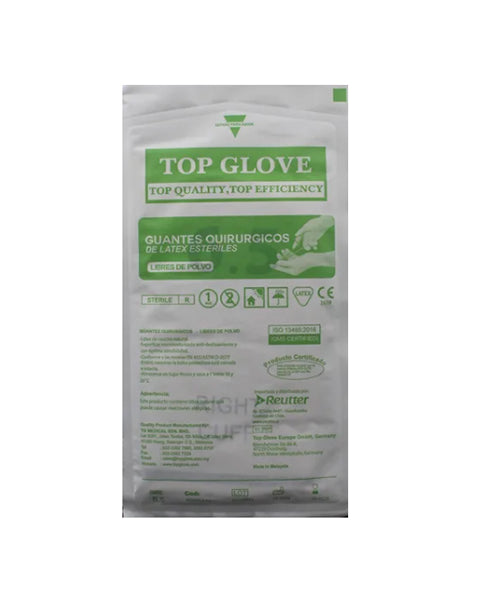 Guante Quirúrgico Latex Estéril Top Glove Talla 7.5/50 Pares