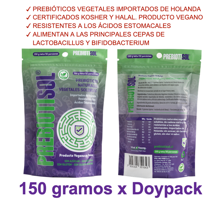 Prebiotisol® Prebióticos Vegetales en Polvo – Salud Digestiva y Microbiota | 150 g