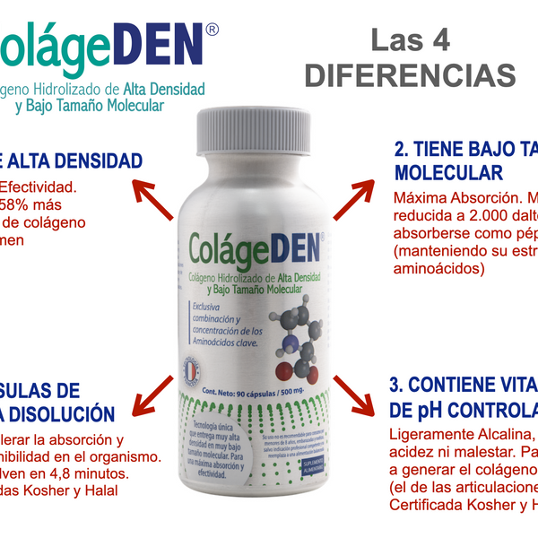 Colágeno Hidrolizado Alta Absorción 2.000 Da + Vitamina C USP – 90 Cápsulas