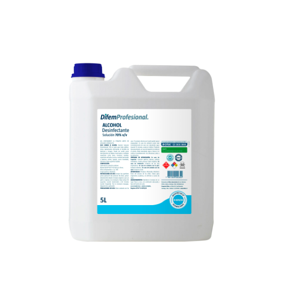 Alcohol Desinfectante 70% 5 L Difem Profesional