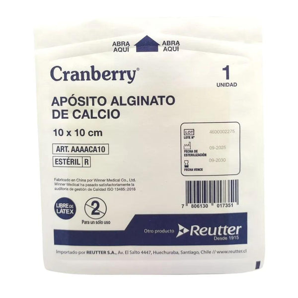 Aposito Alginato de Calcio 10 CM x 10 CM Cranberry Unidad