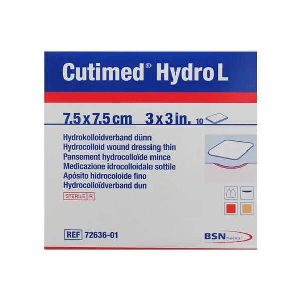 Apósito Hidrocoloide-Cutimed Hydro L 7.5x7.5 Caja X 10 Unds