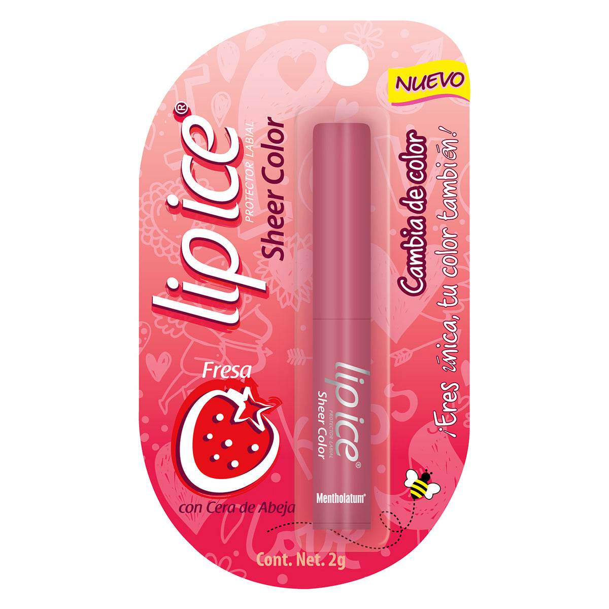 Balsamo Labial Lipe Ice color Fresa