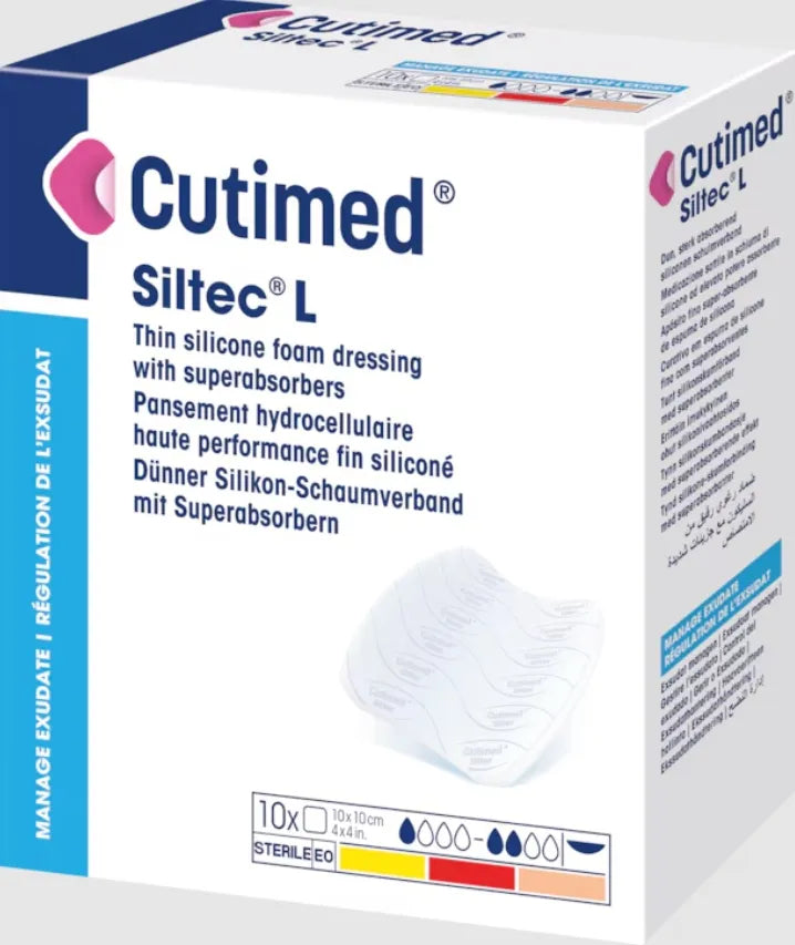Cutimed Siltec L 10x10 Caja X 10 unidades